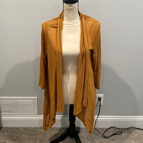 Nue Options Orange/Light Brown Knitted Cardigan - Size Large - Picture 1 of 6